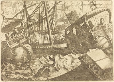 Storm utenfor kysten av Barcelona av Jacques Callot