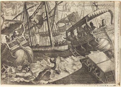 Storm utenfor kysten av Barcelona [recto] av Jacques Callot