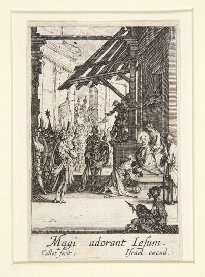 The Adoration of the Magi, no. 8 fra The Life of the Virgin av Jacques Callot