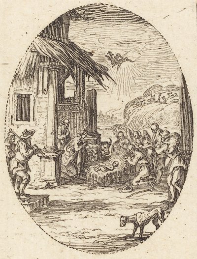 Hyrdenes tilbedelse, ca. 1631. av Jacques Callot