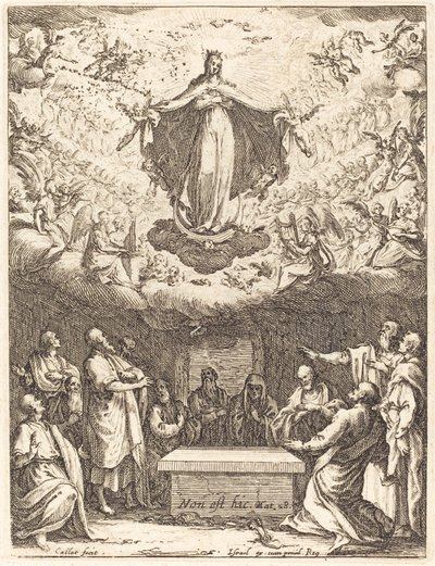 Jomfruens antagelse av Jacques Callot