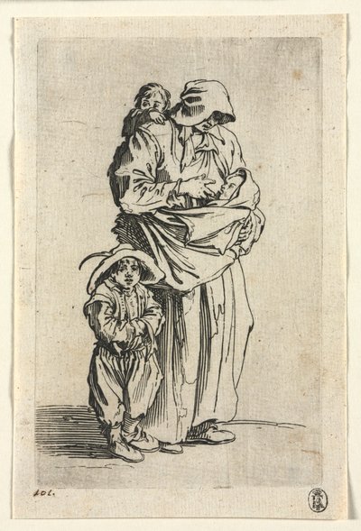 Tiggerne: En mor og hennes tre barn av Jacques Callot
