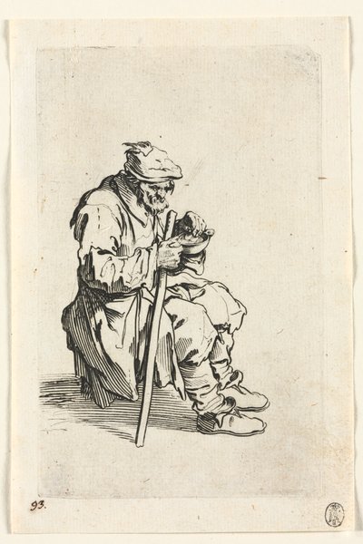 Tiggerne: Tiggeren sitter og spiser av Jacques Callot