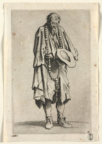 Tiggerne: Tigger med rosenkrans , ca. 1623. av Jacques Callot