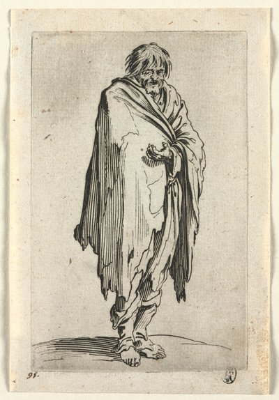 Tiggerne: Tigger uten hatt eller sko, ca. 1623. av Jacques Callot