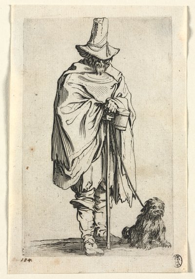 The Beggars: Blind Man with His Dog av Jacques Callot