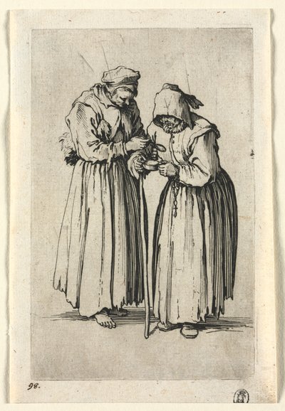 Tiggerne: To tiggerkvinner av Jacques Callot