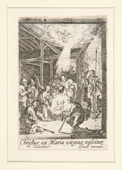 Kristi fødsel, nei. 7 fra The Life of the Virgin av Jacques Callot