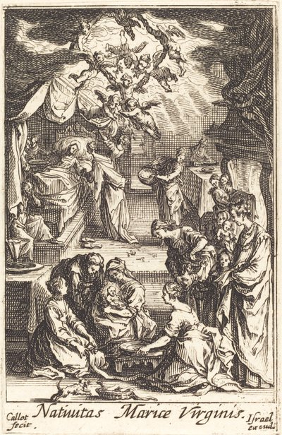 Jomfruens fødsel, i eller etter 1630. av Jacques Callot