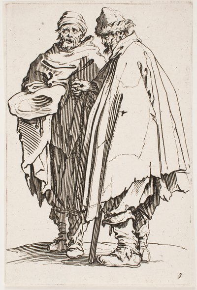 Den blinde mannen og hans følgesvenn, nr. 9 fra serien The Beggars av Jacques Callot
