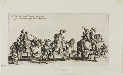 The Bohemians Marching, fra The Bohemians av Jacques Callot