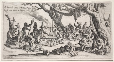 The Bohemians: The Stopping Place: The Feast of the Bohemians, ca. 1621-1625. av Jacques Callot