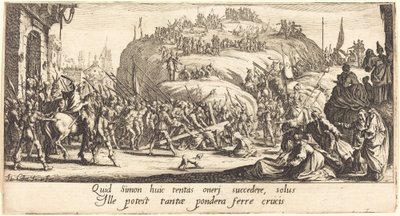 Bæringen av korset av Jacques Callot