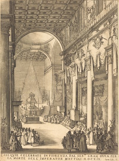 Katafalken til keiser Mathias, 1619. av Jacques Callot