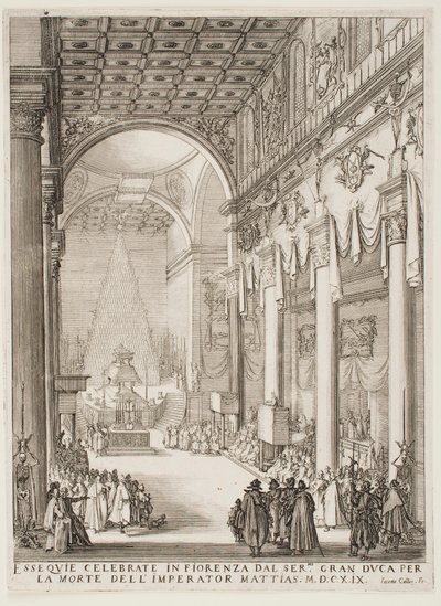 Katafalken for keiser Matthias av Jacques Callot