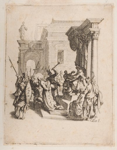 Fordømmelsen, nei. 5 av 11 fra La Petite Passion av Jacques Callot