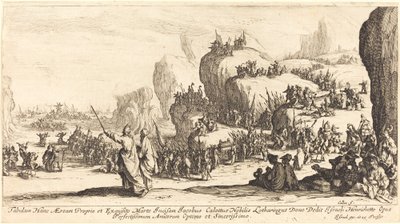 Krysset av Rødehavet, 1629. av Jacques Callot