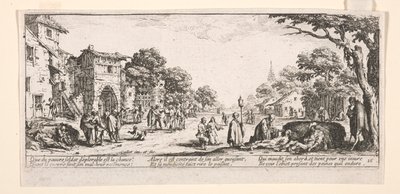 De døende ved veikanten av Jacques Callot