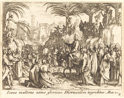Inntoget i Jerusalem av Jacques Callot