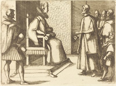 Toscanas utsending takker dronningen av Jacques Callot