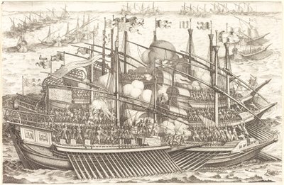 Det første sjøslaget av Jacques Callot