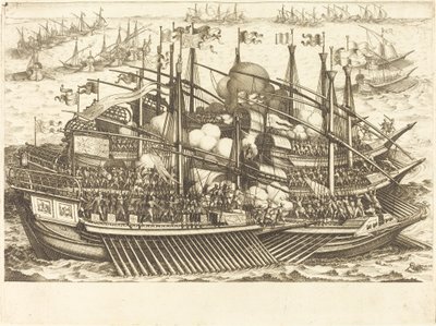 Det første sjøslaget av Jacques Callot