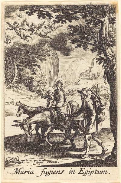 Flukten til Egypt, i eller etter 1630. av Jacques Callot