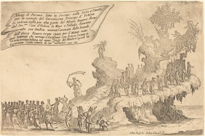 Fløten av Mount Parnassus av Jacques Callot