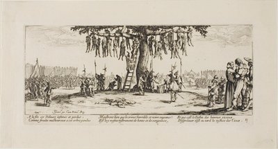The Hanging, plate elleve fra The Miseries of War av Jacques Callot