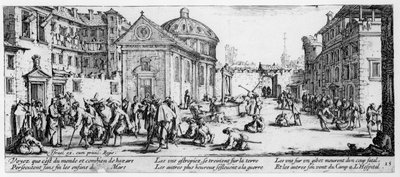 The Hospital, plate 15 fra The Miseries and Misfortunes of War, gravert av Israel Henriet (ca. 1590-1661) 1633 av Jacques Callot
