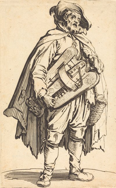 Hurdy-Gurdy-spilleren av Jacques Callot