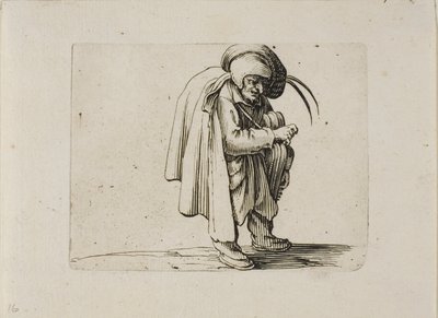 Hurdy-Gurdy Player, fra Varie Figure Gobbi av Jacques Callot
