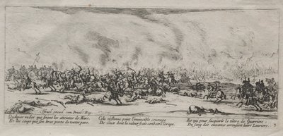 The Large Miseries of War: The Battle, 1633. av Jacques Callot