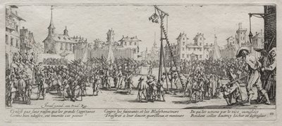 The Large Miseries of War: The Strappado, 1633. av Jacques Callot