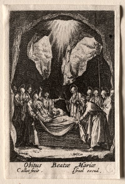 The Life of the Virgin: The Entombment of the Virgin. av Jacques Callot