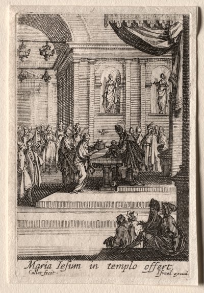Jomfruens liv: Presentasjonen av Kristus i tempelet av Jacques Callot