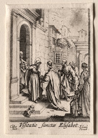 Jomfruens liv: besøket. av Jacques Callot