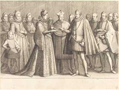 Ekteskapet til Ferdinando og Christine av Lorraine av Jacques Callot