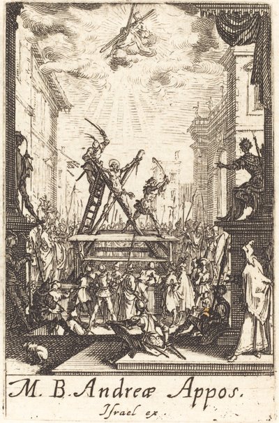 Martyrdommen til Saint Andrew av Jacques Callot