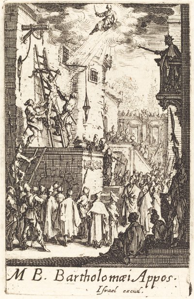 Martyrdommen til Saint Bartholomew, ca. 16341635. av Jacques Callot