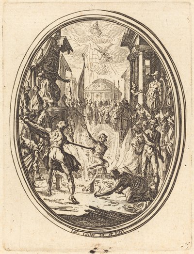 Saint Lawrences martyrium av Jacques Callot
