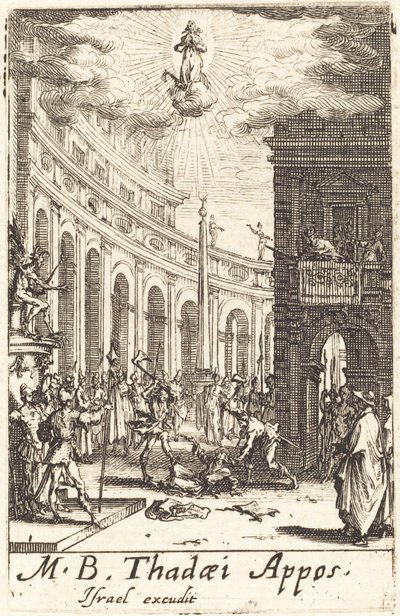 Martyrdommen til Saint Thaddeus av Jacques Callot