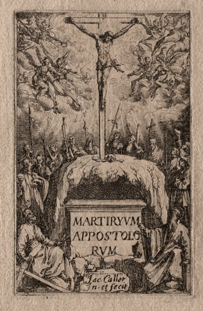 Apostlenes martyrium: Frontispice av Jacques Callot