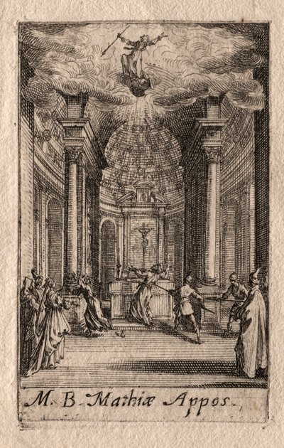 Apostlenes martyrium: St. Matthias av Jacques Callot