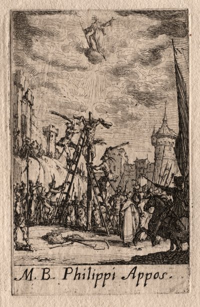 Apostlenes martyrium: St. Filip av Jacques Callot