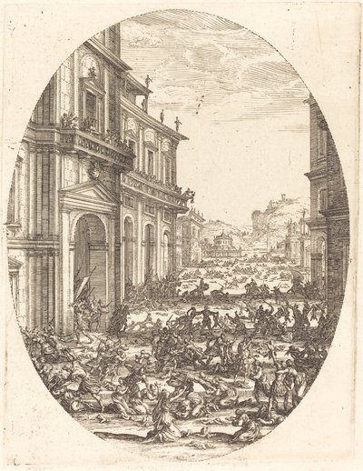 Massakren på de uskyldige, ca. 16181620. av Jacques Callot