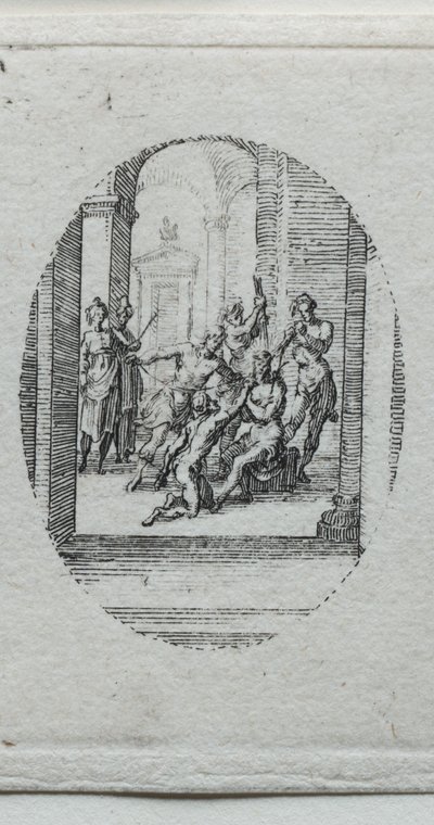 Lidenskapens mysterier: Kristus kronet med torner av Jacques Callot