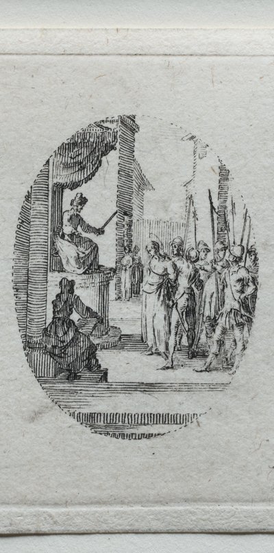 Lidenskapens mysterier: Kristus før Pilatus. av Jacques Callot