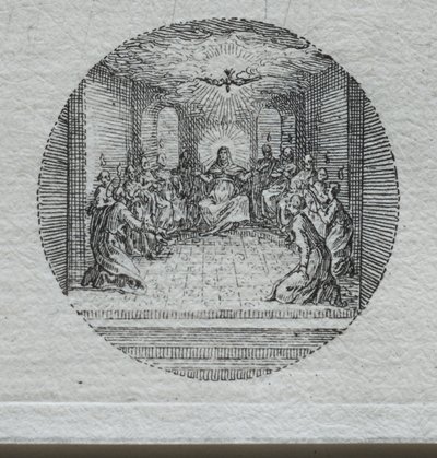 Lidenskapens mysterier: Den hellige ånds nedstigning av Jacques Callot