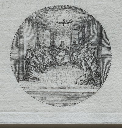 Lidenskapens mysterier: Den hellige ånds nedstigning. av Jacques Callot